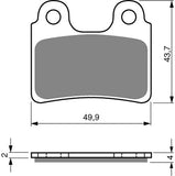 Goldfren AD Bremsbeläge: AD168 ≈ FA303 / VD9001 / FDB2109 / SBS802
