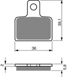 Goldfren AD Bremsbeläge: AD173 ≈ FA351 / VD9003 / FDB2127 / SBS803