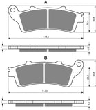 Goldfren AD Bremsbeläge: AD178 ≈ FA261 / VD165/2 / VD165/3 / FDB2073 / FDB2098 / SBS147 / SBS721 / SBS736 / SBS735