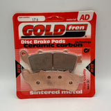 Goldfren AD Bremsbeläge: AD178 ≈ FA261 / VD165/2 / VD165/3 / FDB2073 / FDB2098 / SBS147 / SBS721 / SBS736 / SBS735