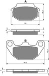 Goldfren AD Bremsbeläge hinten: Kawasaki KSF90 KSF 90 (2007-2014)