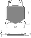 Goldfren AD Bremsbeläge: AD184 ≈ FA076 / VD928 / SBS560