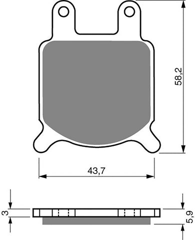 Goldfren AD Bremsbeläge: AD184 ≈ FA076 / VD928 / SBS560