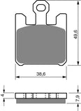Goldfren AD Bremsbeläge: AD200 ≈ FA369/4 / VD354 / FDB2164 / SBS788