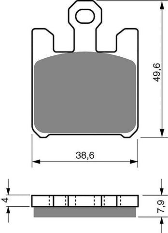Goldfren AD Bremsbeläge: AD200 ≈ FA369/4 / VD354 / FDB2164 / SBS788
