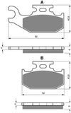 Goldfren AD Bremsbeläge: AD205 ≈ FA317 / VD276 / VD979 / FDB2149 / SBS767
