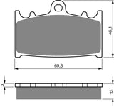 Goldfren AD Bremsbeläge: AD206 ≈ FA366 / / FDB2163 / SBS789