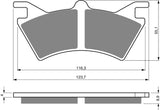 Goldfren AD Bremsbeläge: AD208 ≈ FA313R / VD973 / SBS757