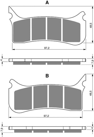 Goldfren AD Bremsbeläge: AD212 ≈ FA406