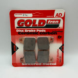 Goldfren AD Bremsbeläge: AD214 ≈ FA390 / VD170 / FDB2181 / SBS809