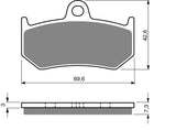 Goldfren AD Bremsbeläge: AD235 ≈ FA320 / VD998 / FDB2198 / SBS763