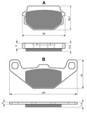 Goldfren AD Bremsbeläge: AD237 ≈ FA297 / VD9019 / FDB2129 / SBS745