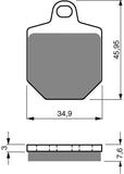 Goldfren AD Bremsbeläge: AD238 ≈ FA433/4