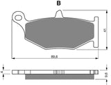 Goldfren AD Bremsbeläge: AD241 ≈ FA419 / VD359 / FDB2213 / SBS833
