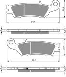 Goldfren AD Bremsbeläge: AD248 ≈ FA450 / VD280 / FDB2219ZR / SBS840