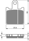 Goldfren AD Bremsbeläge: AD249 ≈ FA417/4 / VD444 / FDB2220 / SBS838