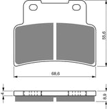 Goldfren AD Bremsbeläge: AD251 ≈ FA432 / / FDB2216 / SBS844 / SBS214