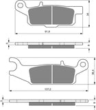 Goldfren AD Bremsbeläge: AD253 ≈ FA444 / VD278/2 / FDB2230 / SBS849