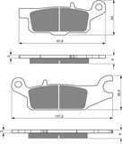 Goldfren AD Bremsbeläge: AD255 ≈ FA445 / VD279 / FDB2233 / SBS852