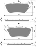 Goldfren AD Bremsbeläge: AD262 ≈ FA430 / VD947 / FDB2208 / SBS194 / SBS837