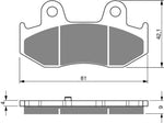 Goldfren AD Bremsbeläge hinten: Suzuki AN400 AN 400 (2001-2006)
