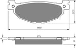 Goldfren AD Bremsbeläge hinten: Yamaha YP400 YP 400 (2004-2011)