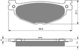 Goldfren AD Bremsbeläge hinten: Yamaha YP400 YP 400 (2004-2011)