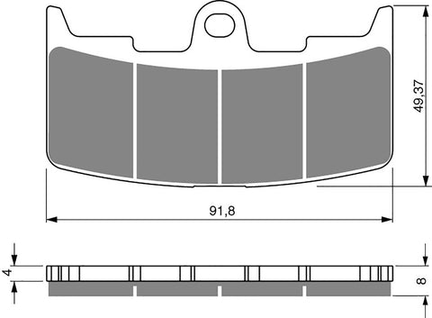 Goldfren AD Bremsbeläge: AD270 ≈ FA345 / VD993 / FDB2145 / SBS795