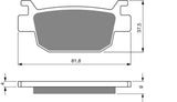 Goldfren AD Bremsbeläge: AD287 ≈ FA415 / FA698 / VD173 / FDB2212 / SBS193