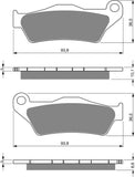 Goldfren AD Bremsbeläge: AD292 ≈ FA363 / / FDB2039 / SBS742