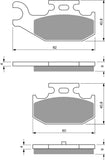 Goldfren AD Bremsbeläge: AD295 ≈ FA428 / FDB2235 / SBS816