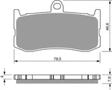 Goldfren AD Bremsbeläge: AD296 ≈ FA491 / VD9048 / FDB2252 / SBS864