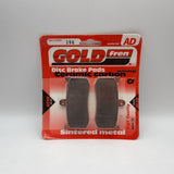 Goldfren AD Bremsbeläge: AD296 ≈ FA491 / VD9048 / FDB2252 / SBS864