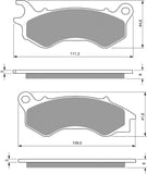 Goldfren AD Bremsbeläge: AD299 ≈ FA603 / VD180 / FDB2256 / SBS205
