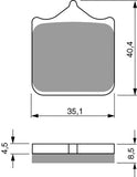 Goldfren AD Bremsbeläge: AD304 ≈ FA604/4 / FDB2255 / SBS870