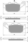 Goldfren AD Bremsbeläge: AD306 ≈ FA496 / VD147/2 / FDB2258 / SBS881