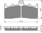 Goldfren AD Bremsbeläge: AD318 ≈ FA613 / FA294 / VD439 / VD439/2 / FDB2124 / SBS778