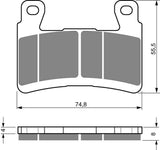 Goldfren AD Bremsbeläge: AD324 ≈ FA296 / VD166 / SBS734