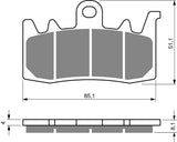 Goldfren AD Bremsbeläge: AD328 ≈ FA630 / VD9070 / FDB2265 / SBS900