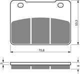 Goldfren AD Bremsbeläge: AD331 ≈ FA627 / FDB2291 / SBS215 / SBS893