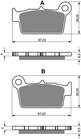 Goldfren AD Bremsbeläge: AD346 ≈ FA367/2 / / FDB2206 / SBS199 / SBS861