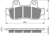 Goldfren AD Bremsbeläge: AD350 ≈ FA721