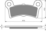 Goldfren AD Bremsbeläge: AD354 ≈ FA605/4