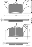 Goldfren AD Bremsbeläge: AD357 ≈ FA655 / VD186/2 / FDB2296 / SBS222