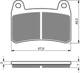 Goldfren AD Bremsbeläge: AD361 ≈ FA658