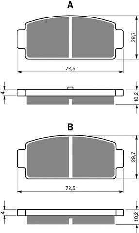 Goldfren AD Bremsbeläge: AD362 ≈ FA651