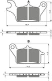 Goldfren AD Bremsbeläge: AD387 ≈ FA708 / FDB2289