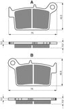 Goldfren AD Bremsbeläge: AD402 ≈ FA697
