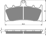 Keramik-Bremsbelagsatz vorn und hinten: Kawasaki ZX-6R ZX 6R (1998-2002)