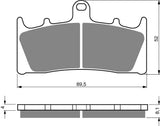 Keramik-Bremsbelagsatz vorn und hinten: Kawasaki ZX-6R ZX 6R (1998-2002)